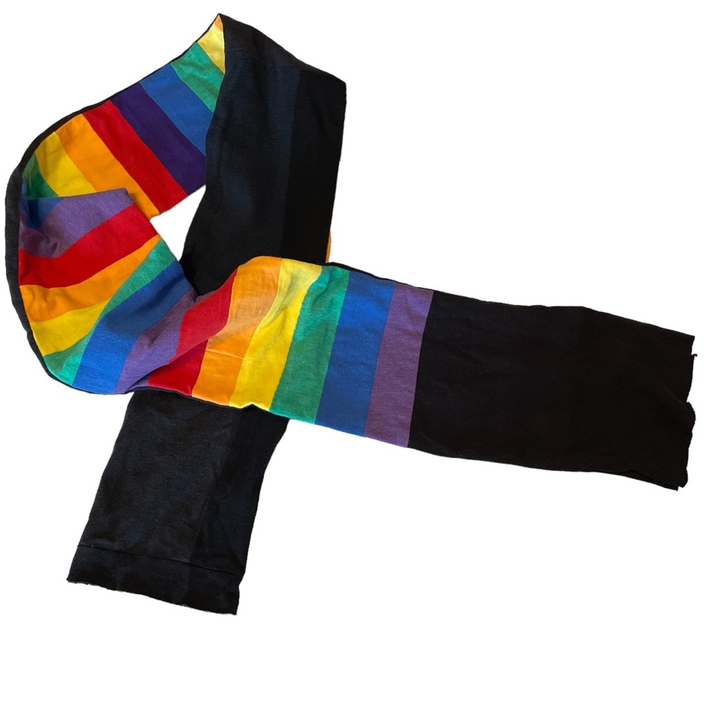 SOLD Upcycled Rainbow Scarf